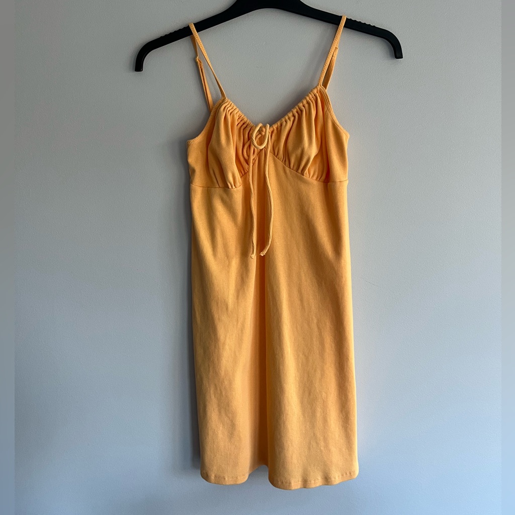 America Eagle Outfitters Yellow Spaghetti Strap Dress Size Small